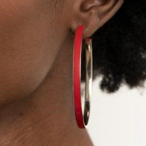 Fearless Flavor - red Hoop Earrings